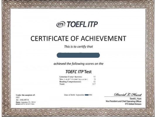 Chứng Chỉ Tiếng Anh TOEFL